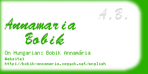 annamaria bobik business card