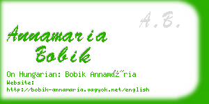 annamaria bobik business card